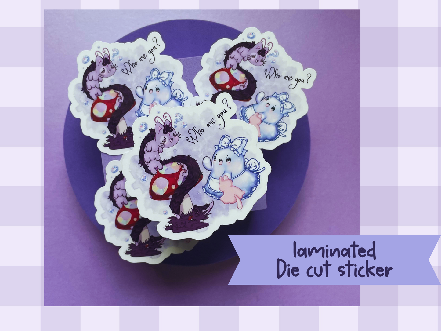 Alice's adventures in wonderland die cut sticker for laptops and kindles, bookish gift, whimsical stickers, laminated sticker