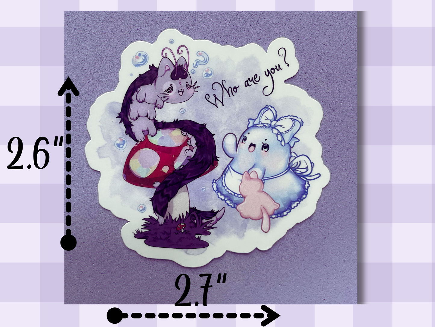 Alice's adventures in wonderland die cut sticker for laptops and kindles, bookish gift, whimsical stickers, laminated sticker
