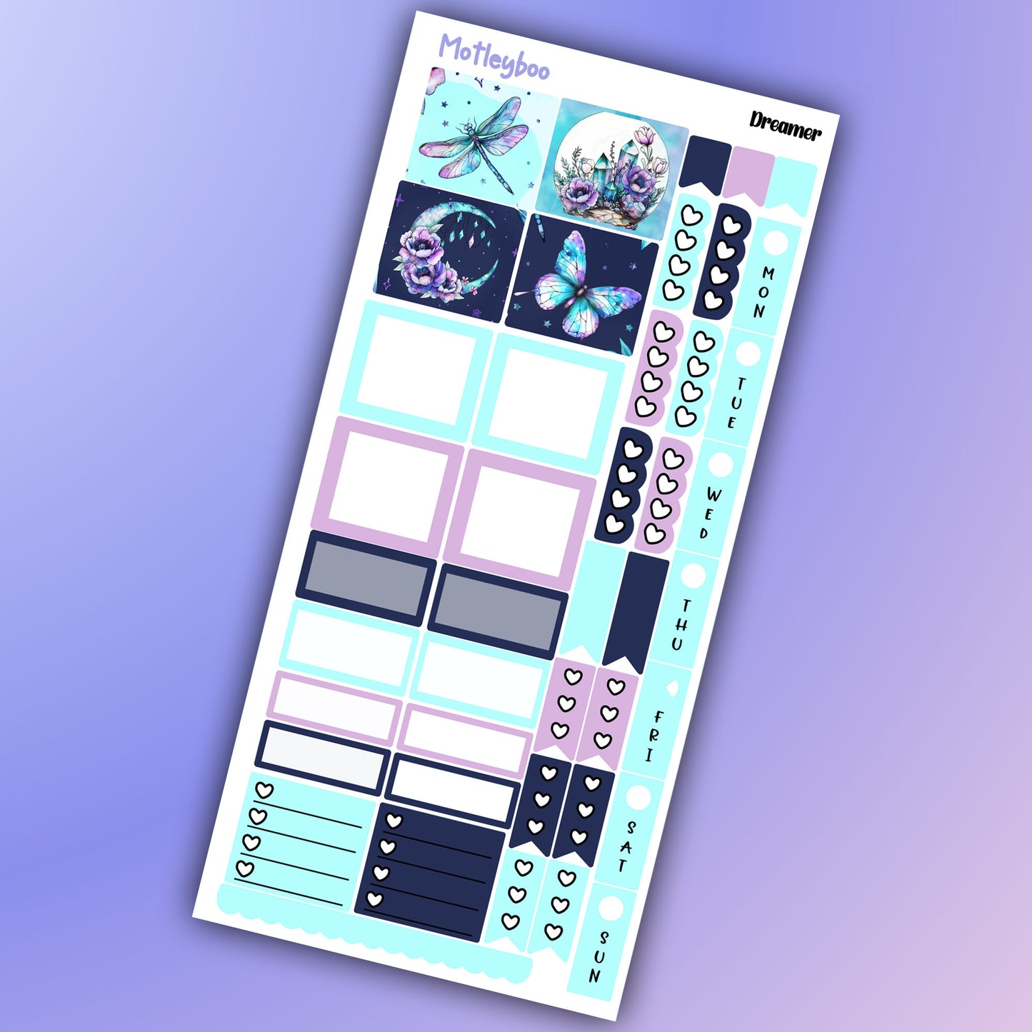 Hobonichi weeks, weekly sticker kit, hobonichi planner, witch planner, Dreamer