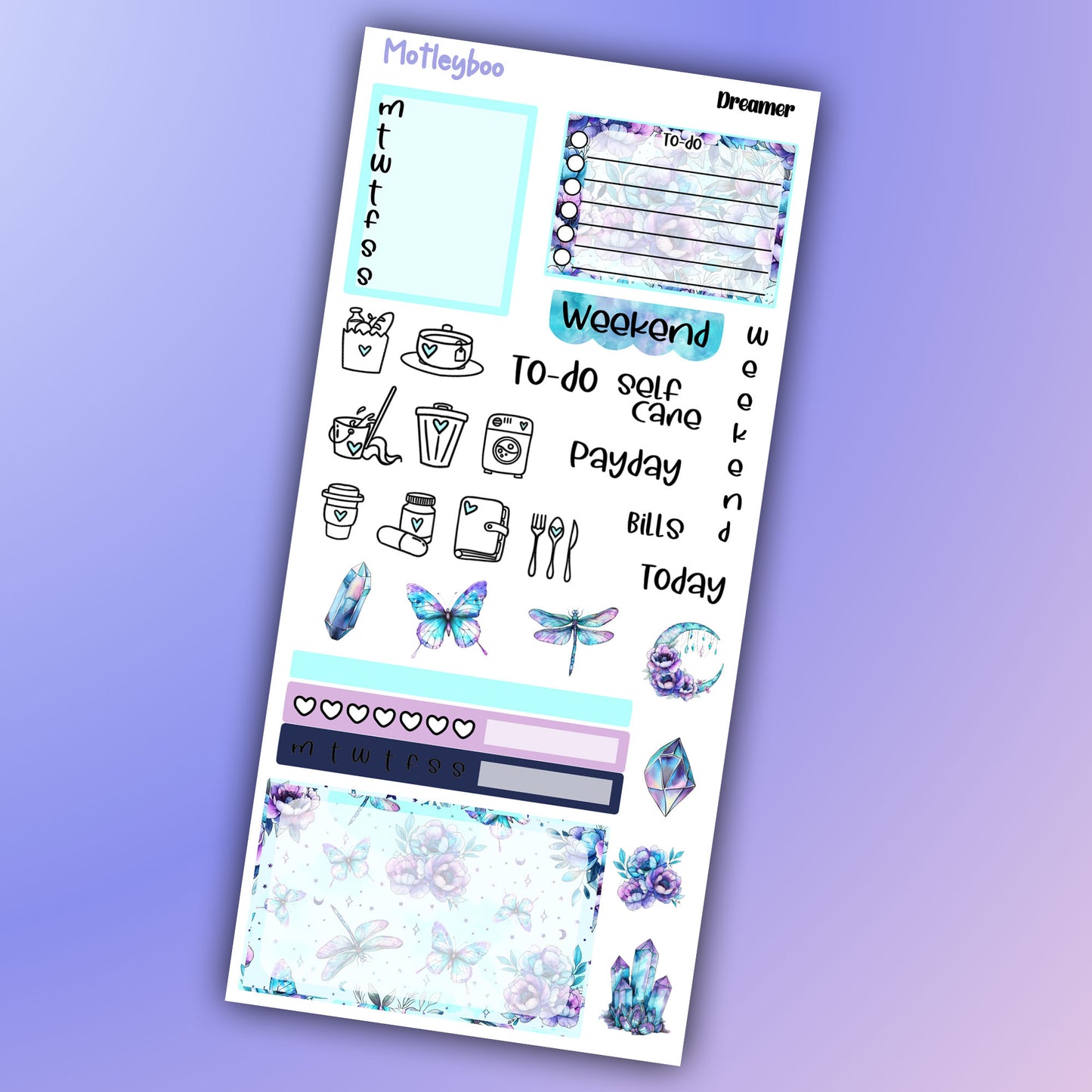 Hobonichi weeks, weekly sticker kit, hobonichi planner, witch planner, Dreamer