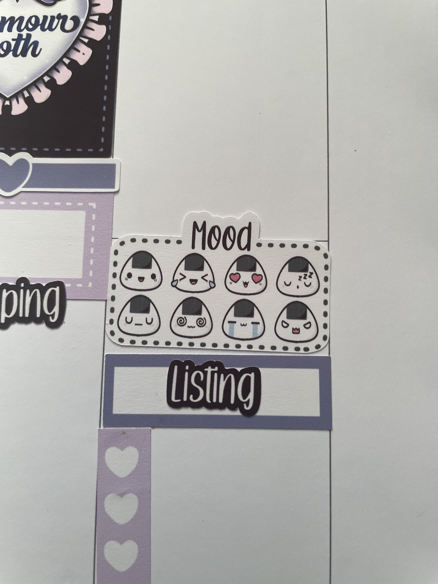 Mood tracker planner stickers, weekly planner stickers, black and white stickers, daily mood tracker stickers, how I feel today