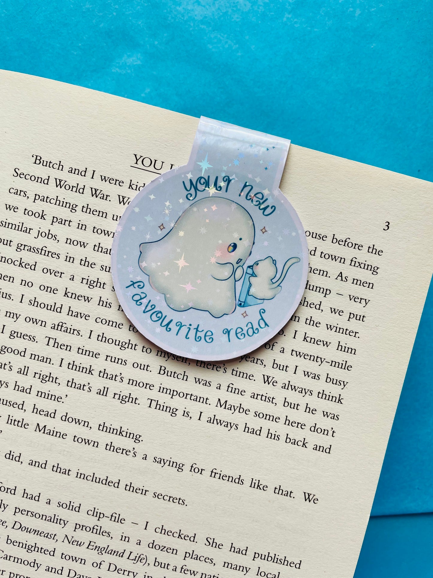 Your new favourite read magnetic bookmark, gifts for book lovers, ghost bookmark, cute bookmark