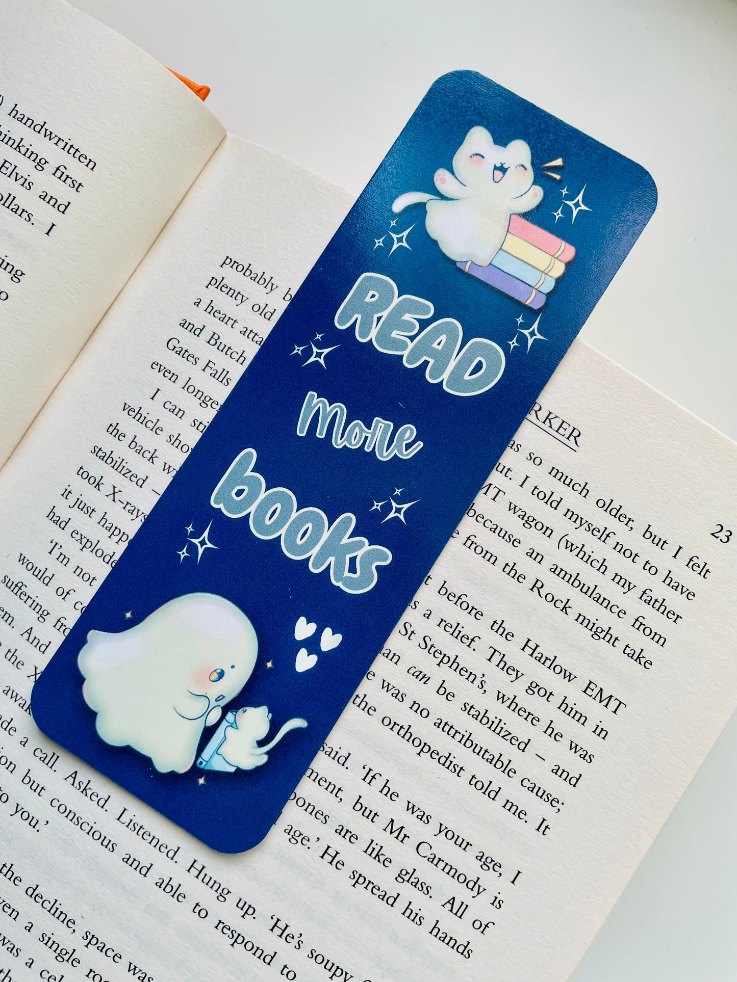 Read more books bookmark, gifts for book lovers, ghost bookmark, cute bookmark