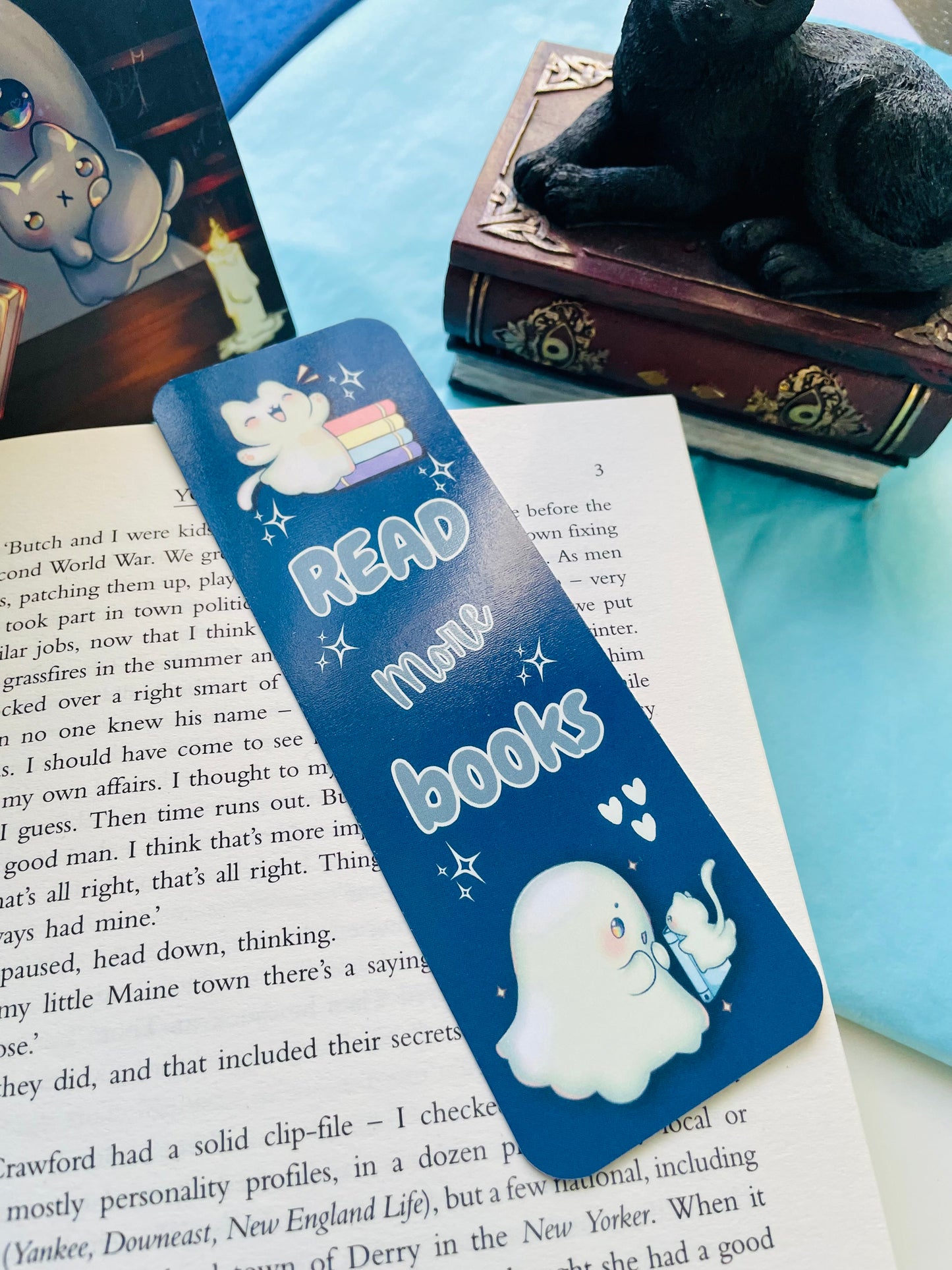 Read more books bookmark, gifts for book lovers, ghost bookmark, cute bookmark