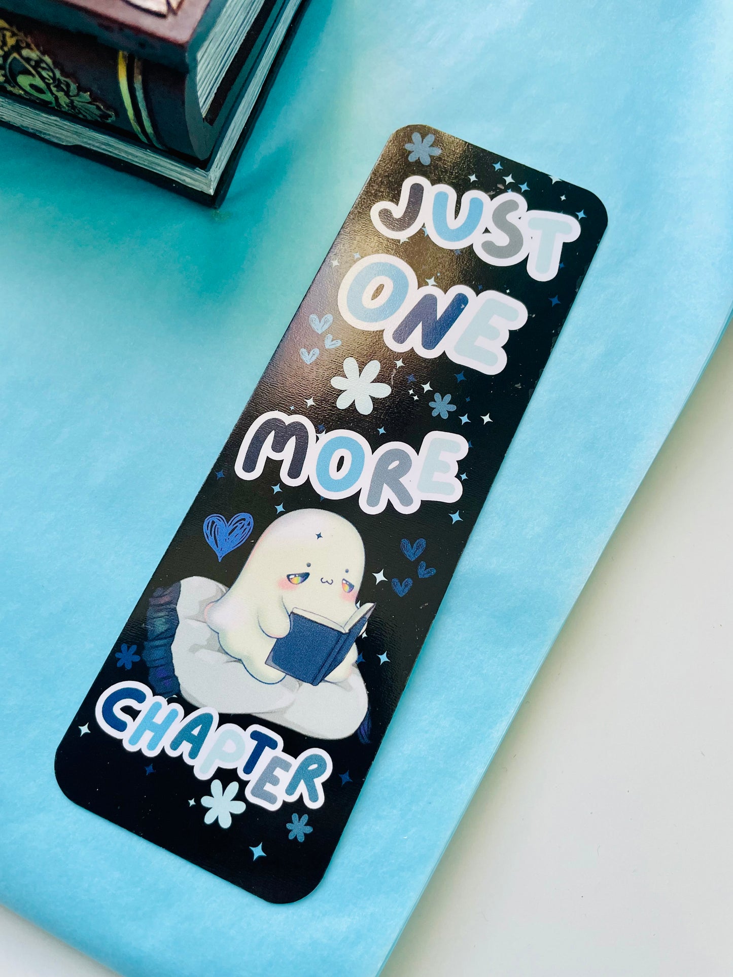 Just one more chapter bookmark, gifts for book lovers, ghost bookmark, cute bookmark