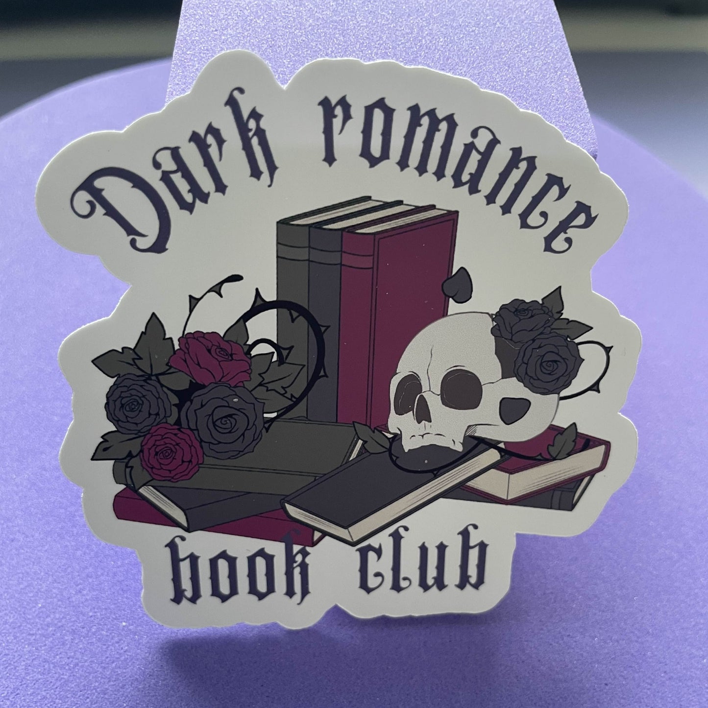 Dark romance book club die cut sticker, dark romance, gothic romance, gifts for, book nerds, book lovers, bookish, vinyl sticker, book club