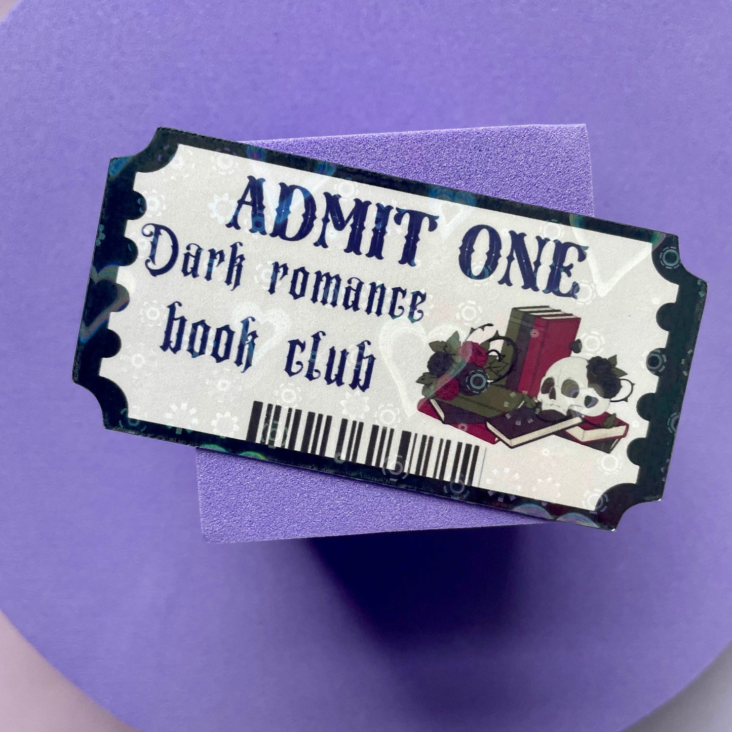 Dark romance book club ticket die cut sticker, dark romance, gothic romance, gifts for, book nerds, book lovers, bookish, vinyl sticker, book club (Copy)