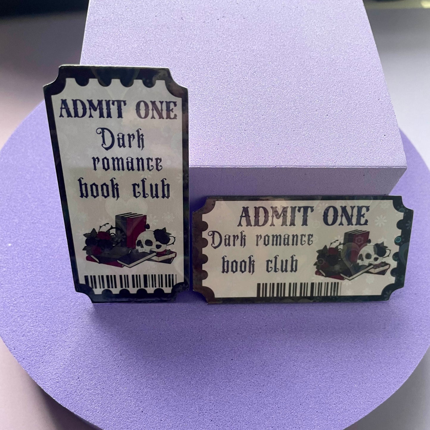 Dark romance book club ticket die cut sticker, dark romance, gothic romance, gifts for, book nerds, book lovers, bookish, vinyl sticker, book club (Copy)