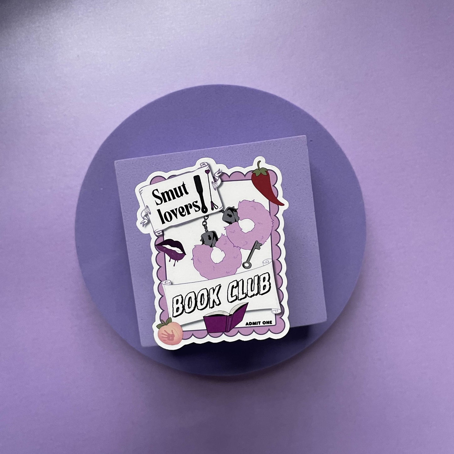 Smut book lovers club die cut , kindle and laptop sticker, gifts for bookish spicy smut book lovers, vinyl and laminated, journaling