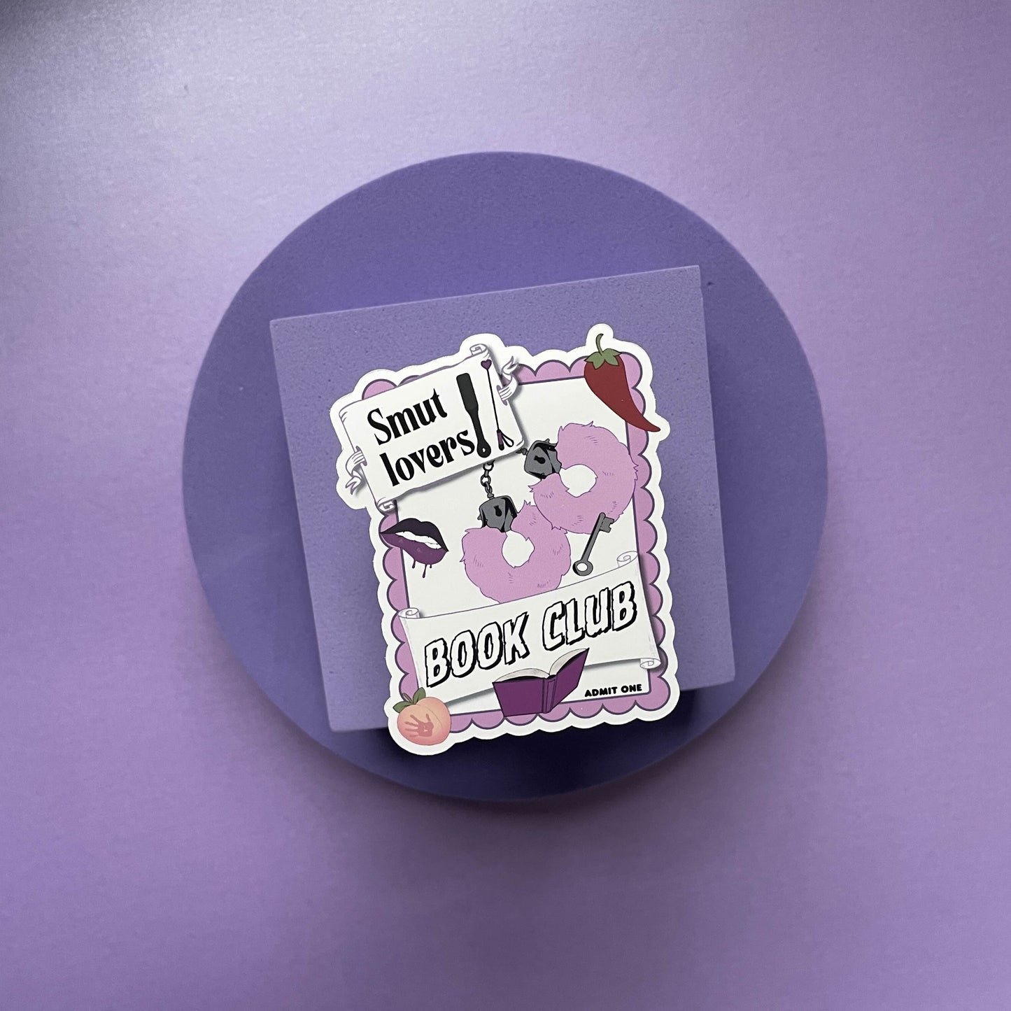 Smut book lovers club die cut , kindle and laptop sticker, gifts for bookish spicy smut book lovers, vinyl and laminated, journaling