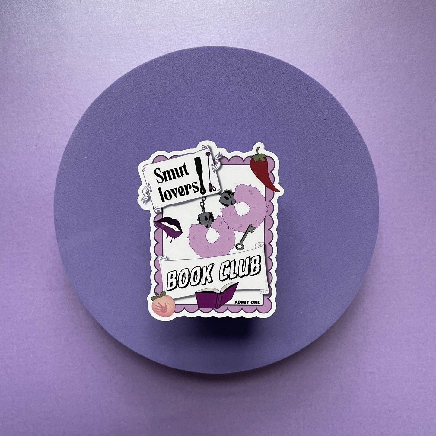 Smut book lovers club die cut , kindle and laptop sticker, gifts for bookish spicy smut book lovers, vinyl and laminated, journaling