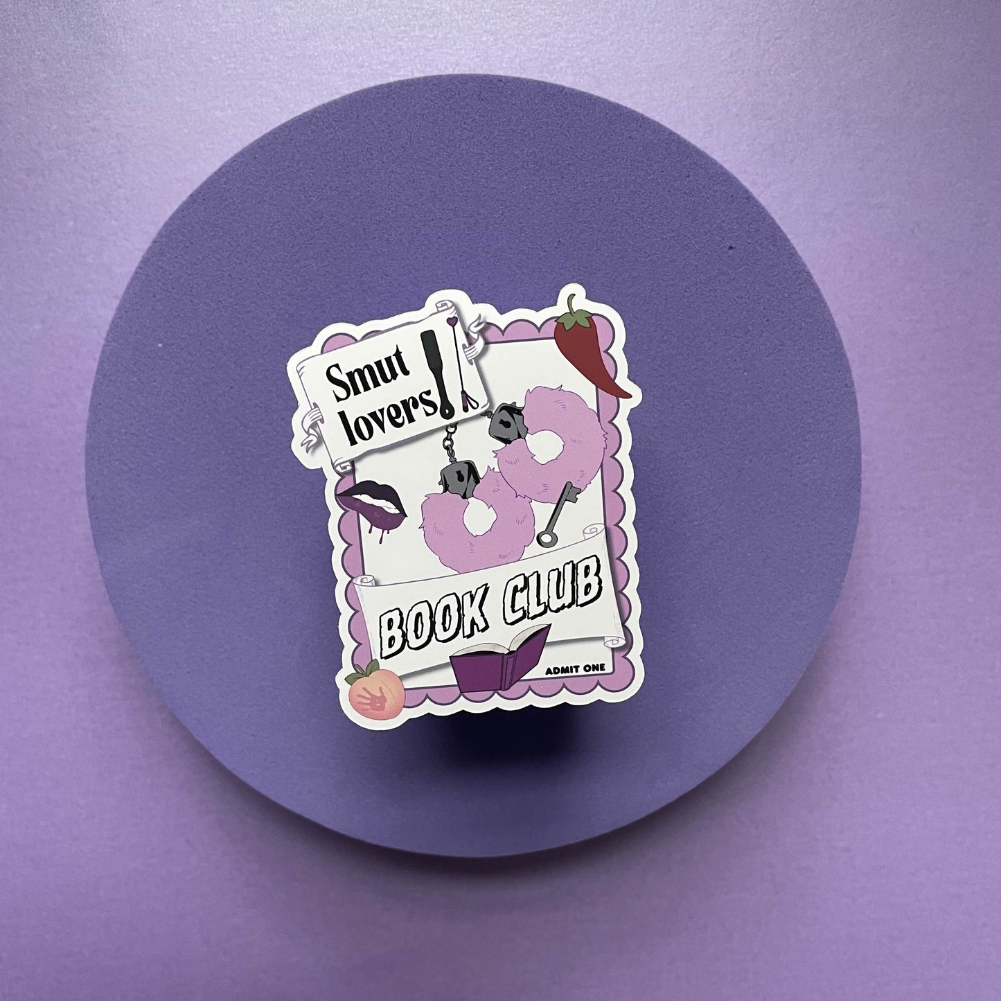 Smut book lovers club die cut , kindle and laptop sticker, gifts for bookish spicy smut book lovers, vinyl and laminated, journaling
