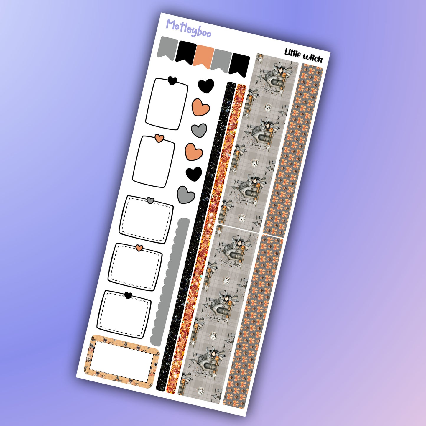 Hobonichi weeks, sticker kit, hobonichi planner, witch stickers, planner stickers, gothic planning