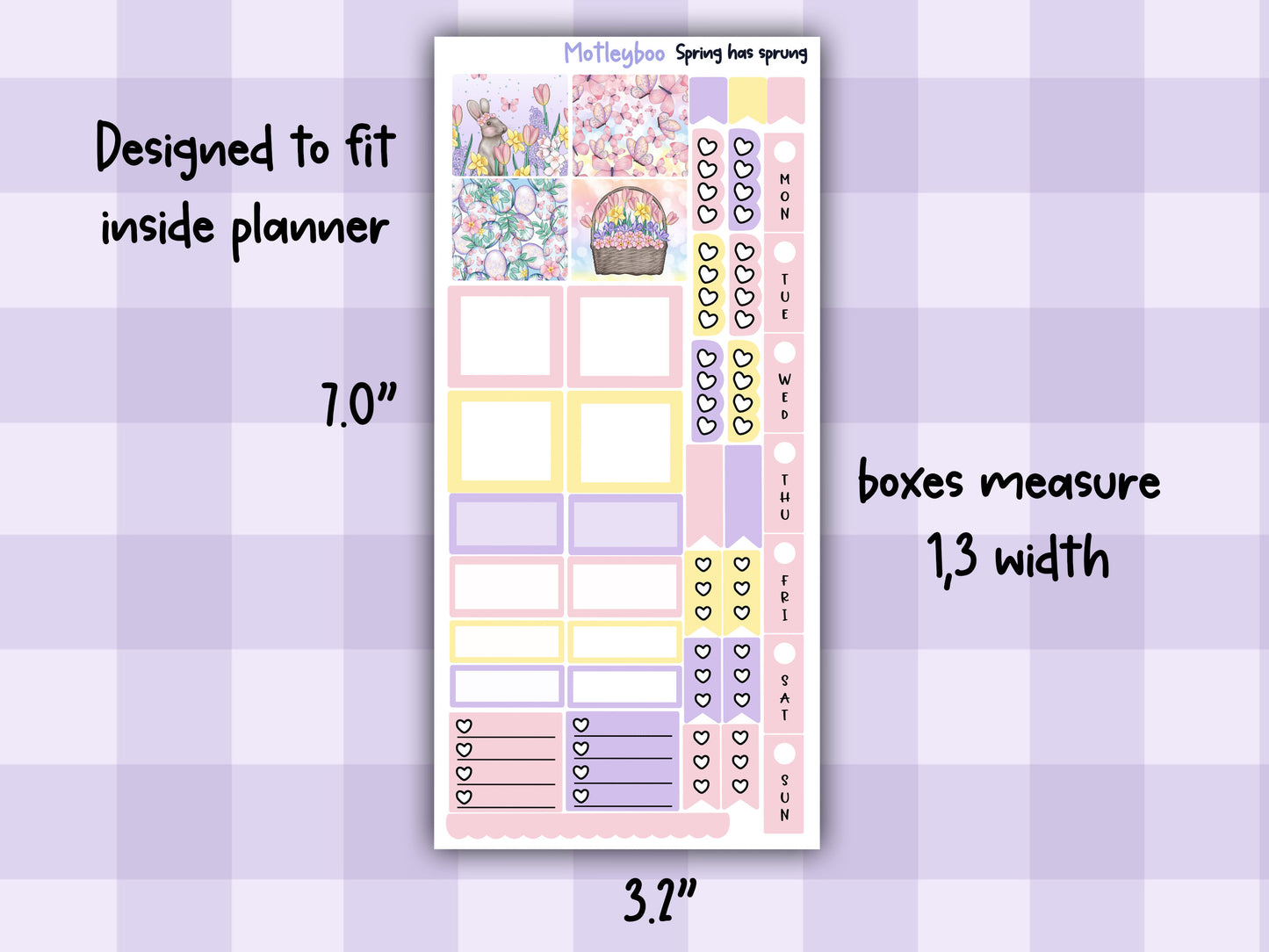 Spring themed weeks planner kit, stickers for Easter, hobonichi planning, pocket planner, Spring has sprung