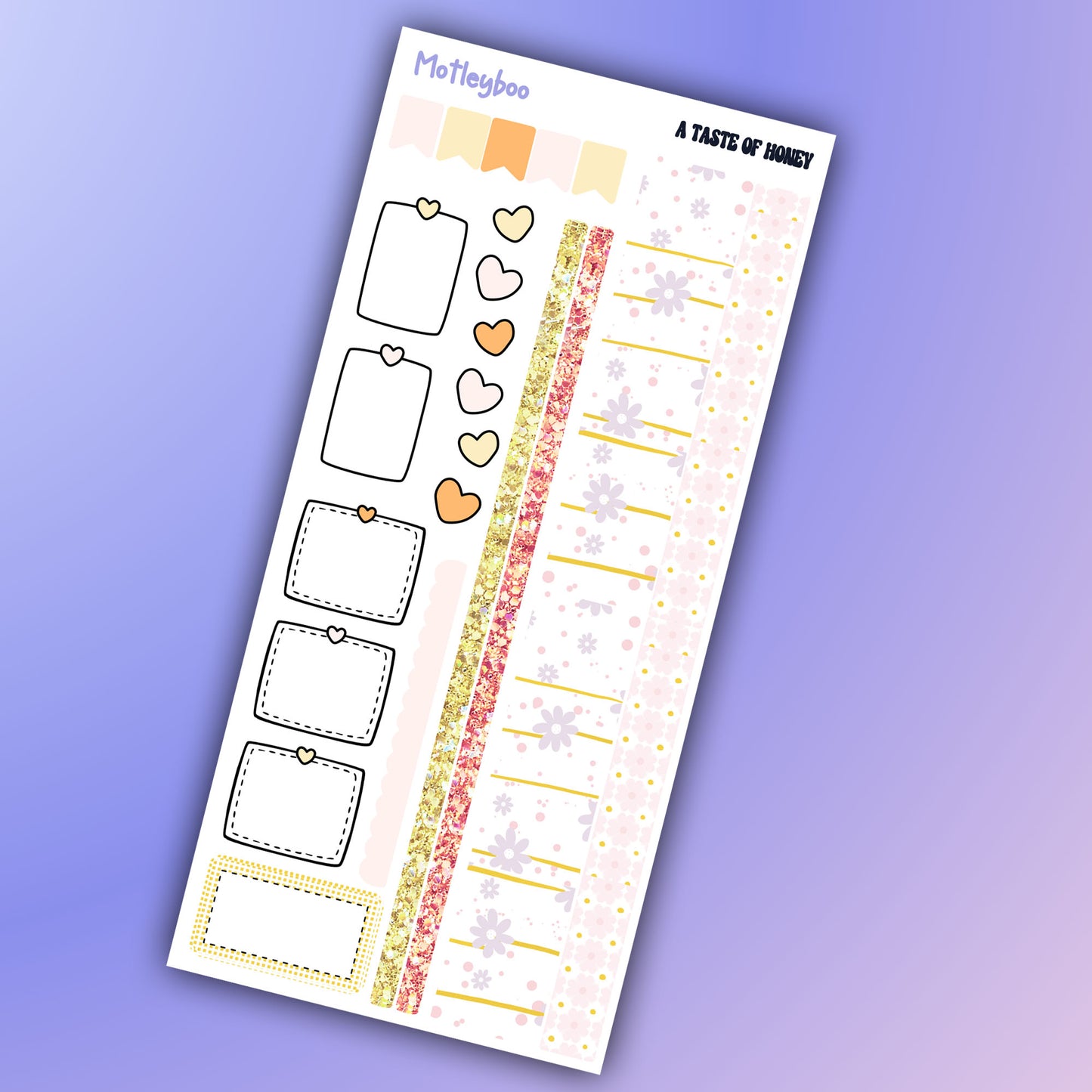 Hobonichi weeks, planner sticker kit, summertime stickers, bees and honey
