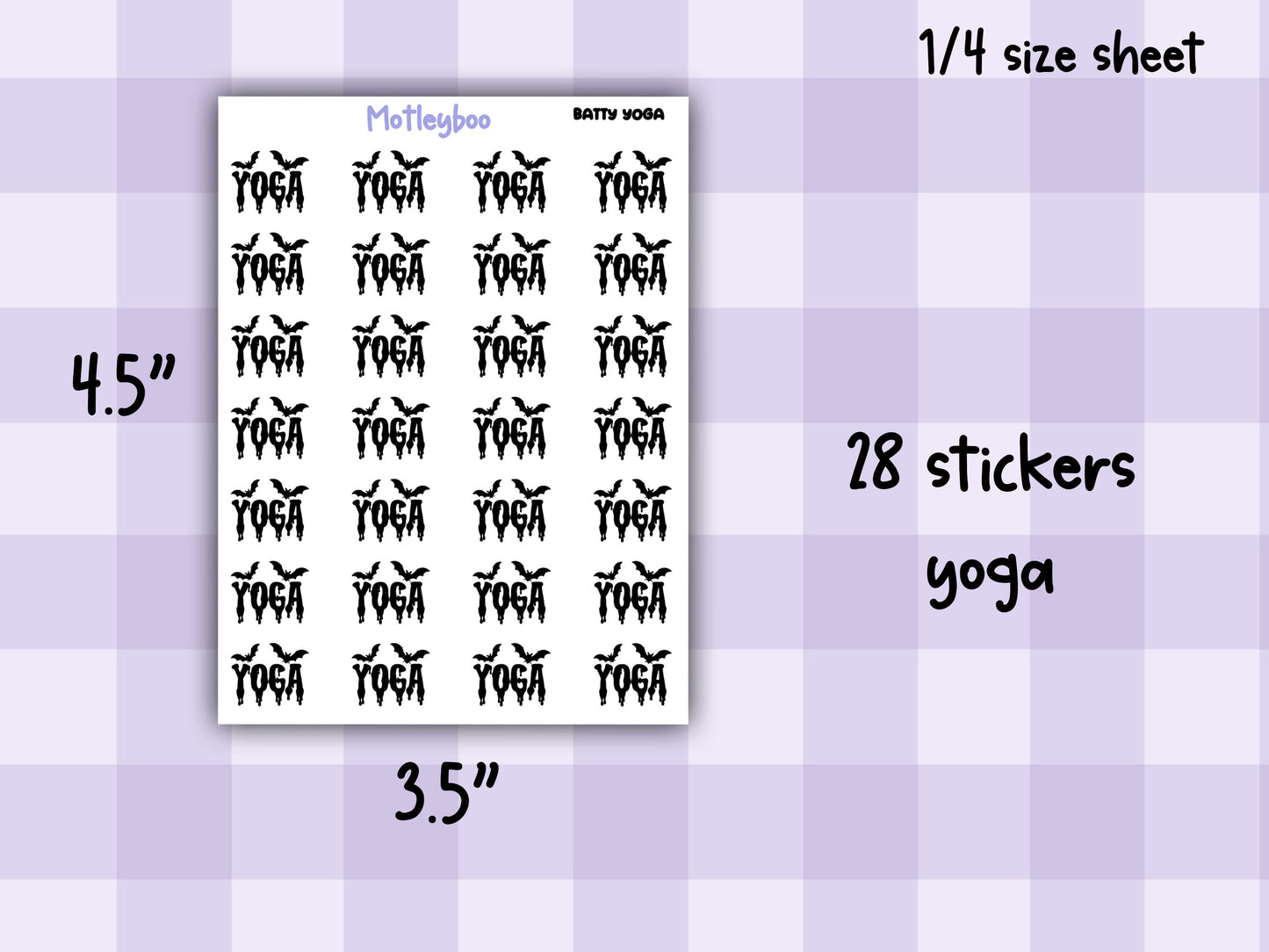 Bat Planner Stickers, Batty Words, Goth Journal Stickers, fitness functional stickers, goth planner