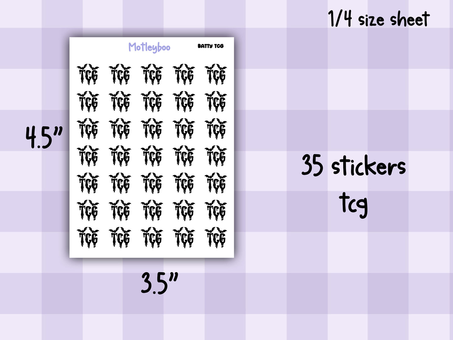 Bat Planner Stickers, Goth Journal Recreational Functional Words,