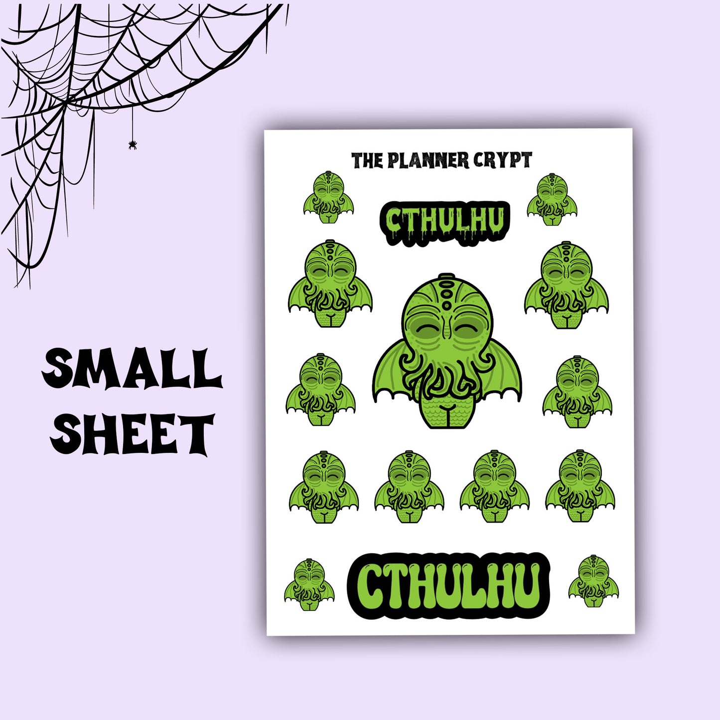 Cthulhu stickers, goth planner, deco stickers, weekly planner stickers, cute stickers. monster stickers, fantasy stickers, horror fiction