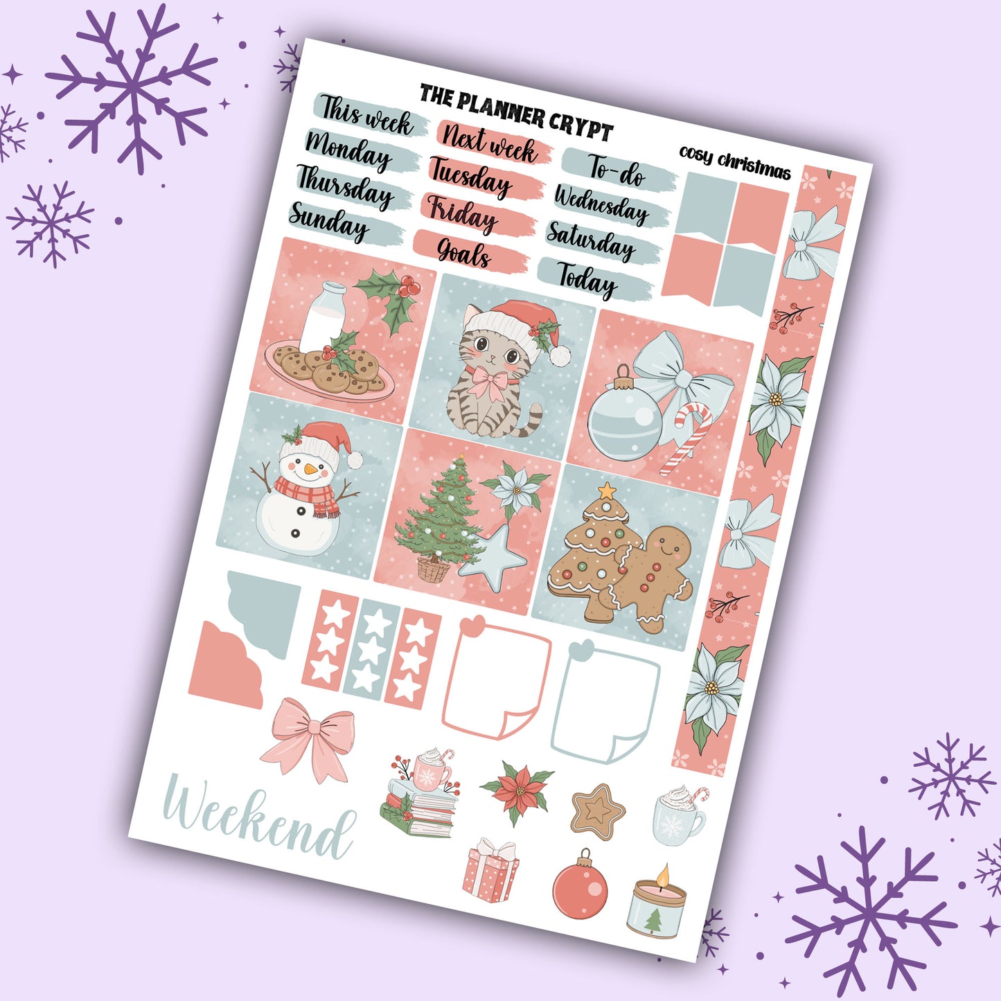 Cosy Christmas hohonichi cousin weekly sticker kit