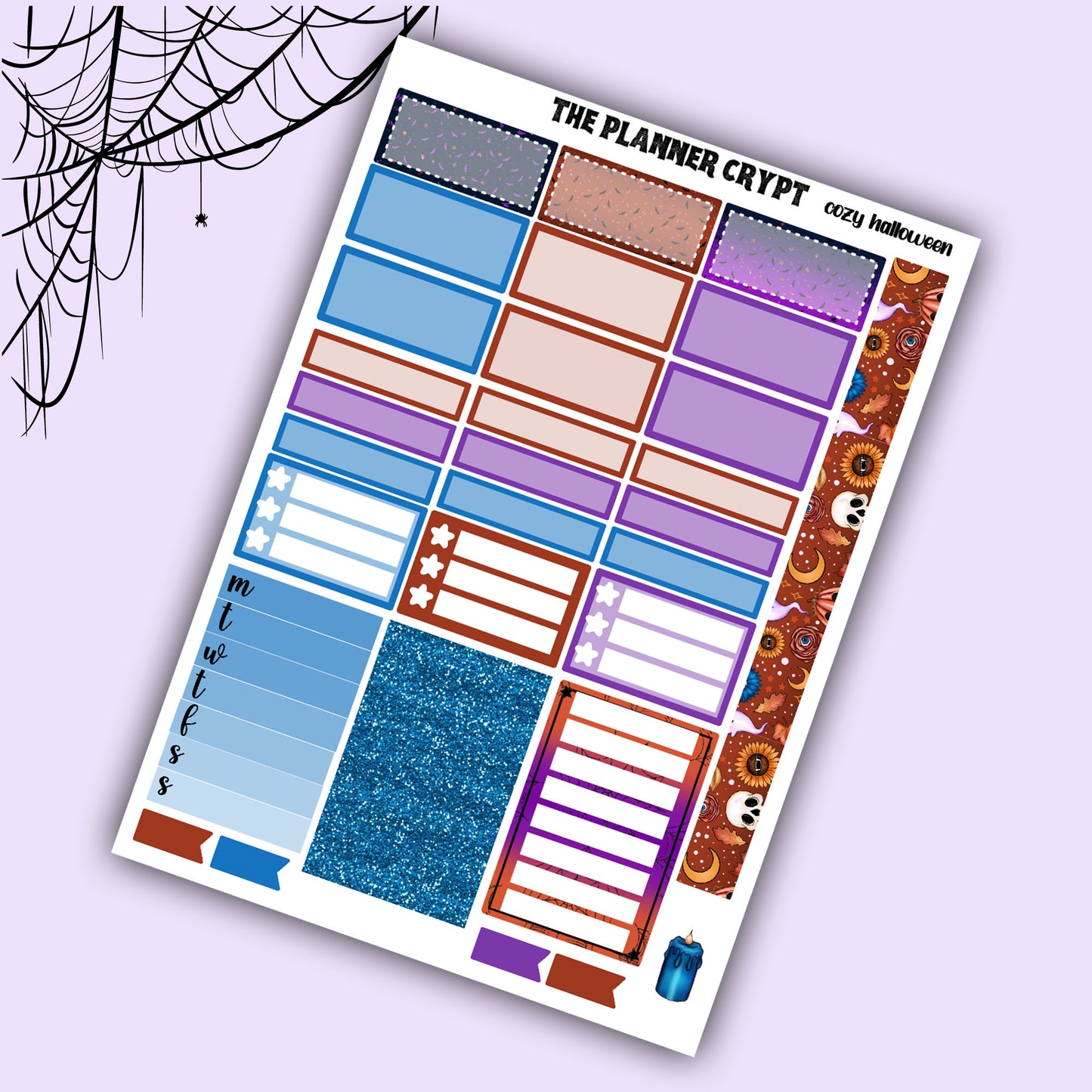 Cozy halloween Hobonichi cousin planner sticker kit