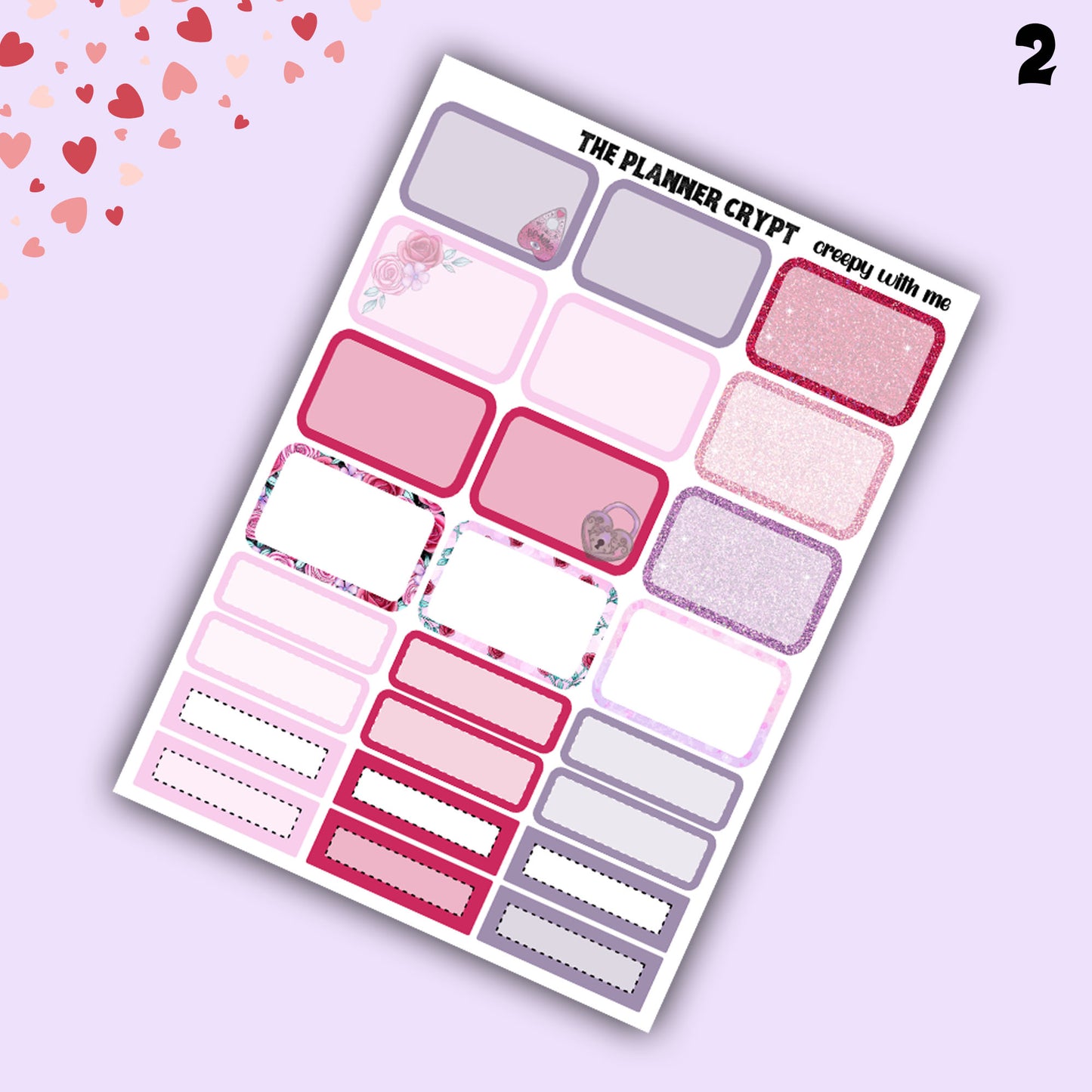 weekly planner sticker kit, planner stickers, valentines day stickers, spooky sticker kit, vertical planner, love stickers, planner
