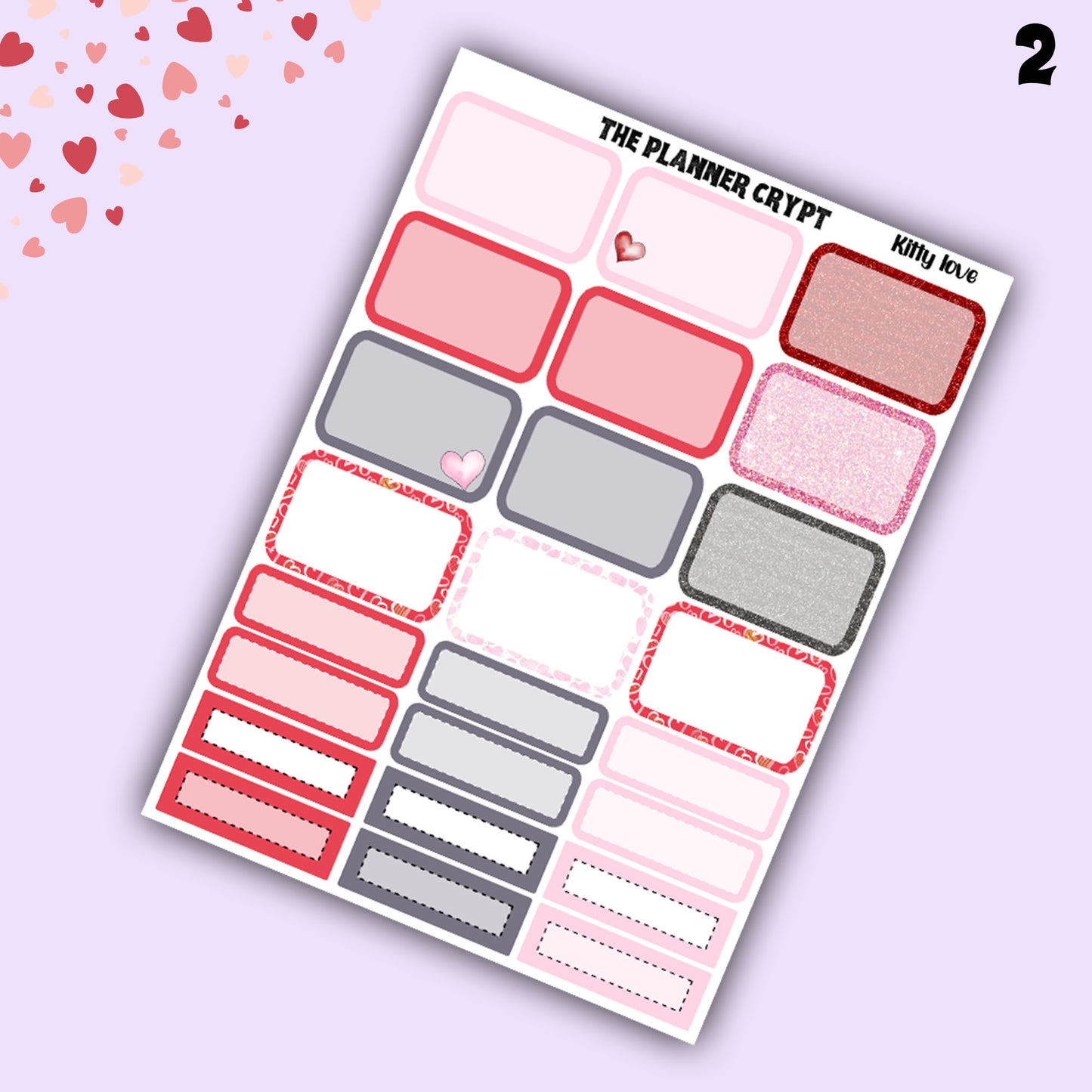 Valentines day weekly planner sticker kit, planner stickers, love stickers, vertical planner, journal stickers, planning stickers, love cats