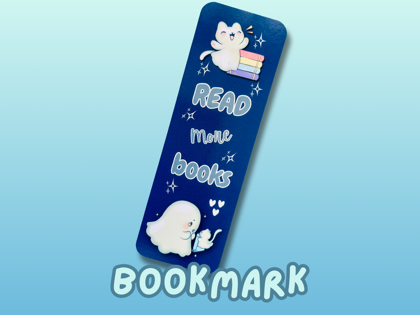 Read more books bookmark, gifts for book lovers, ghost bookmark, cute bookmark