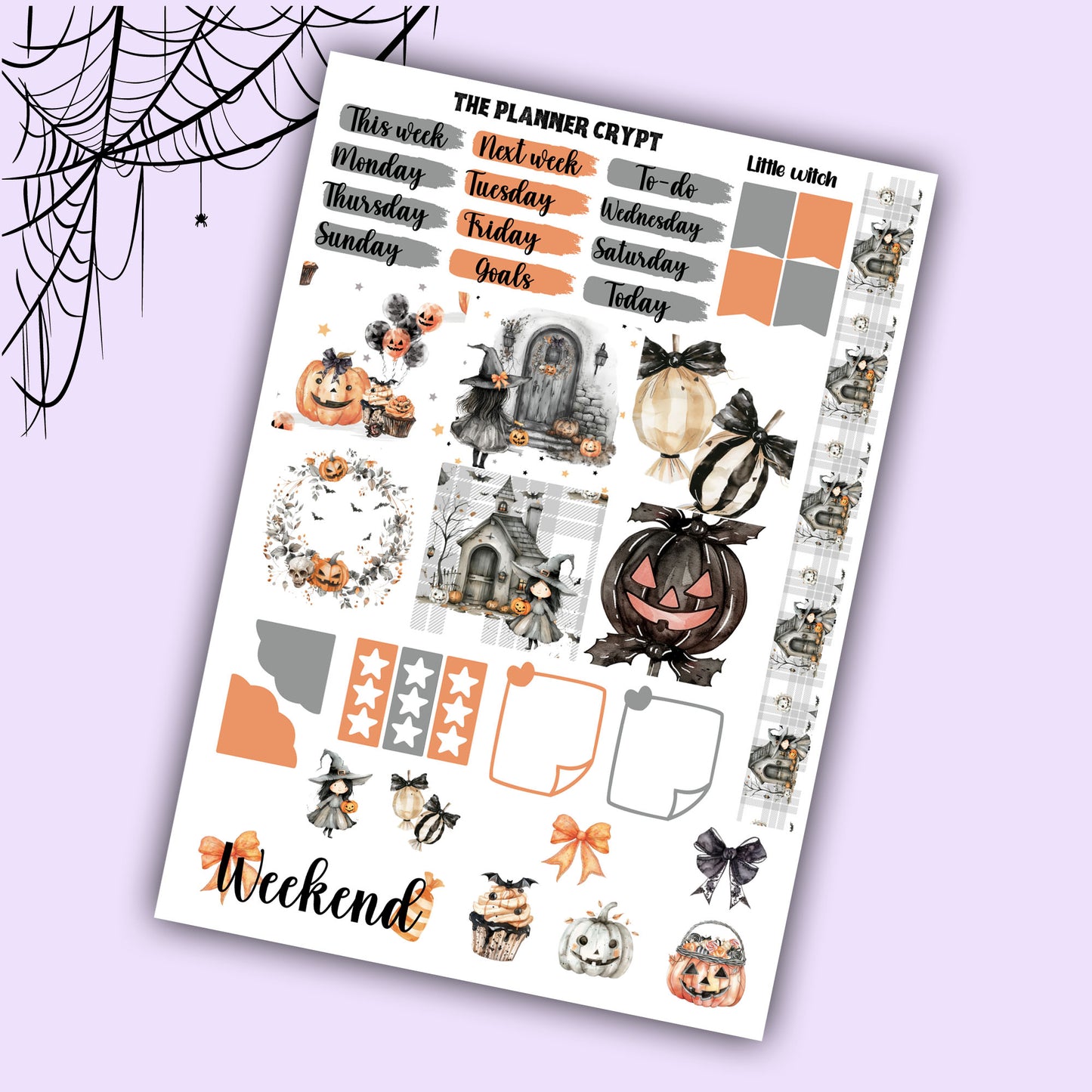 Little witch Hobonichi cousin planner sticker kit