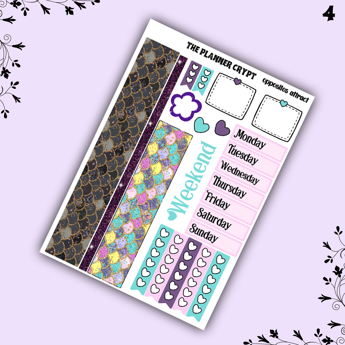 weekly planner sticker kit, goth planner stickers, goth girl sticker sheet, vertical planner, cute stickers, , gothic planner, journal