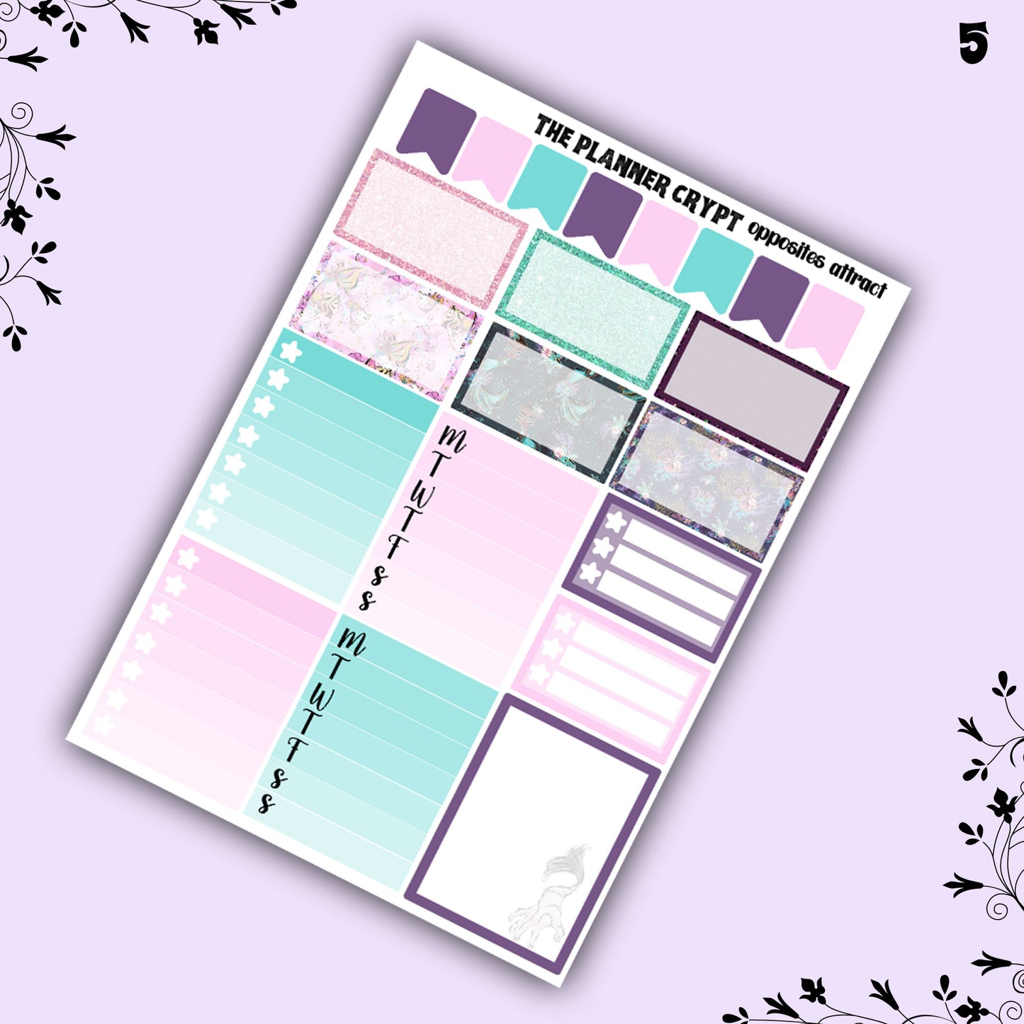 weekly planner sticker kit, goth planner stickers, goth girl sticker sheet, vertical planner, cute stickers, , gothic planner, journal