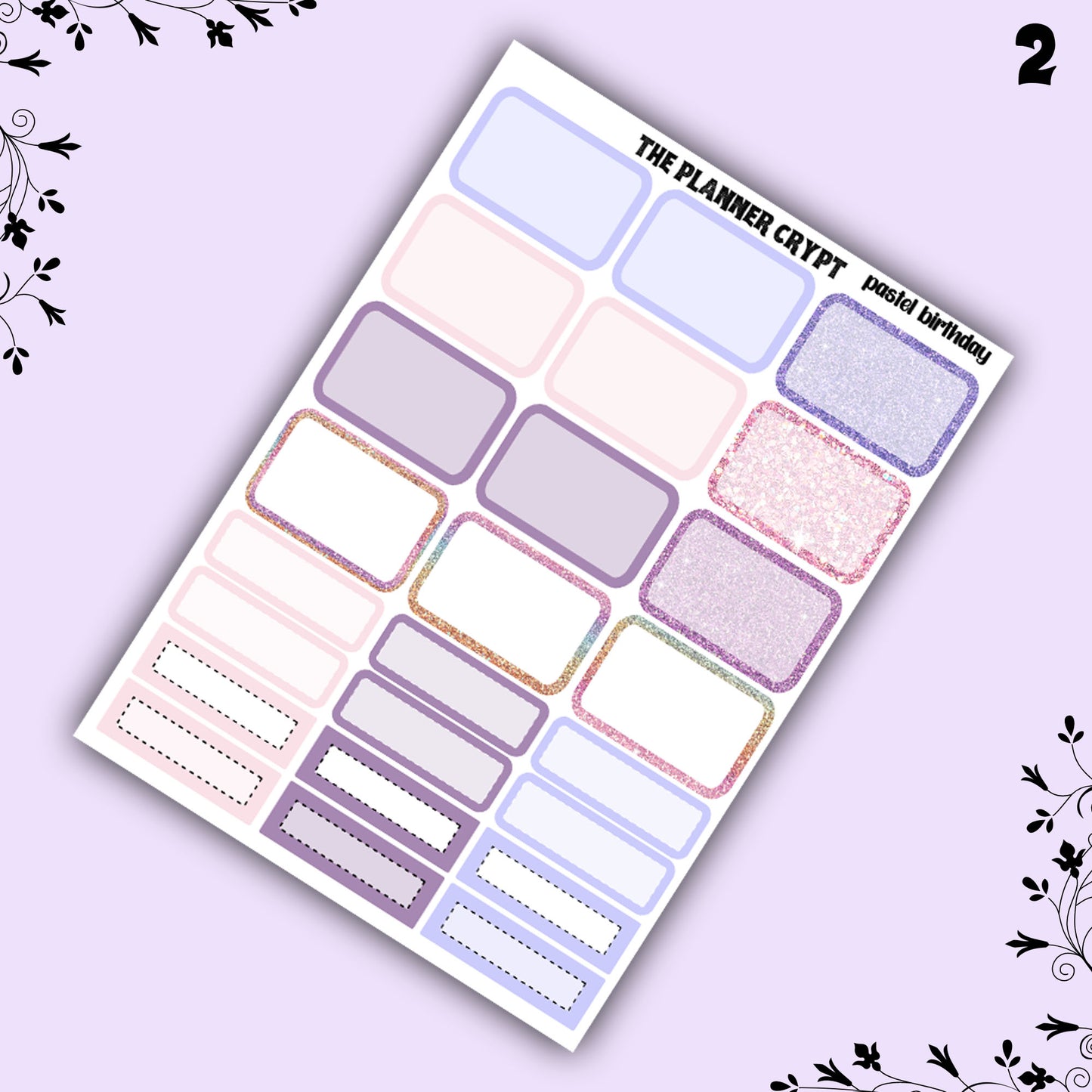 weekly planner sticker kit, planner stickers, pastel goth stickers, spooky sticker kit, vertical planner, birthday stickers, pastel birthday