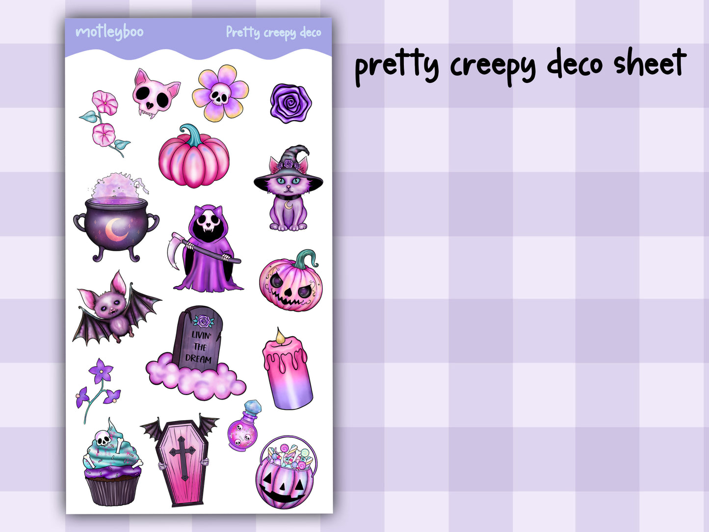 Halloween sticker sheets for planning and journaling, Halloween decoration, spooky and cute, gift for Halloween spooky season, autumn & fall