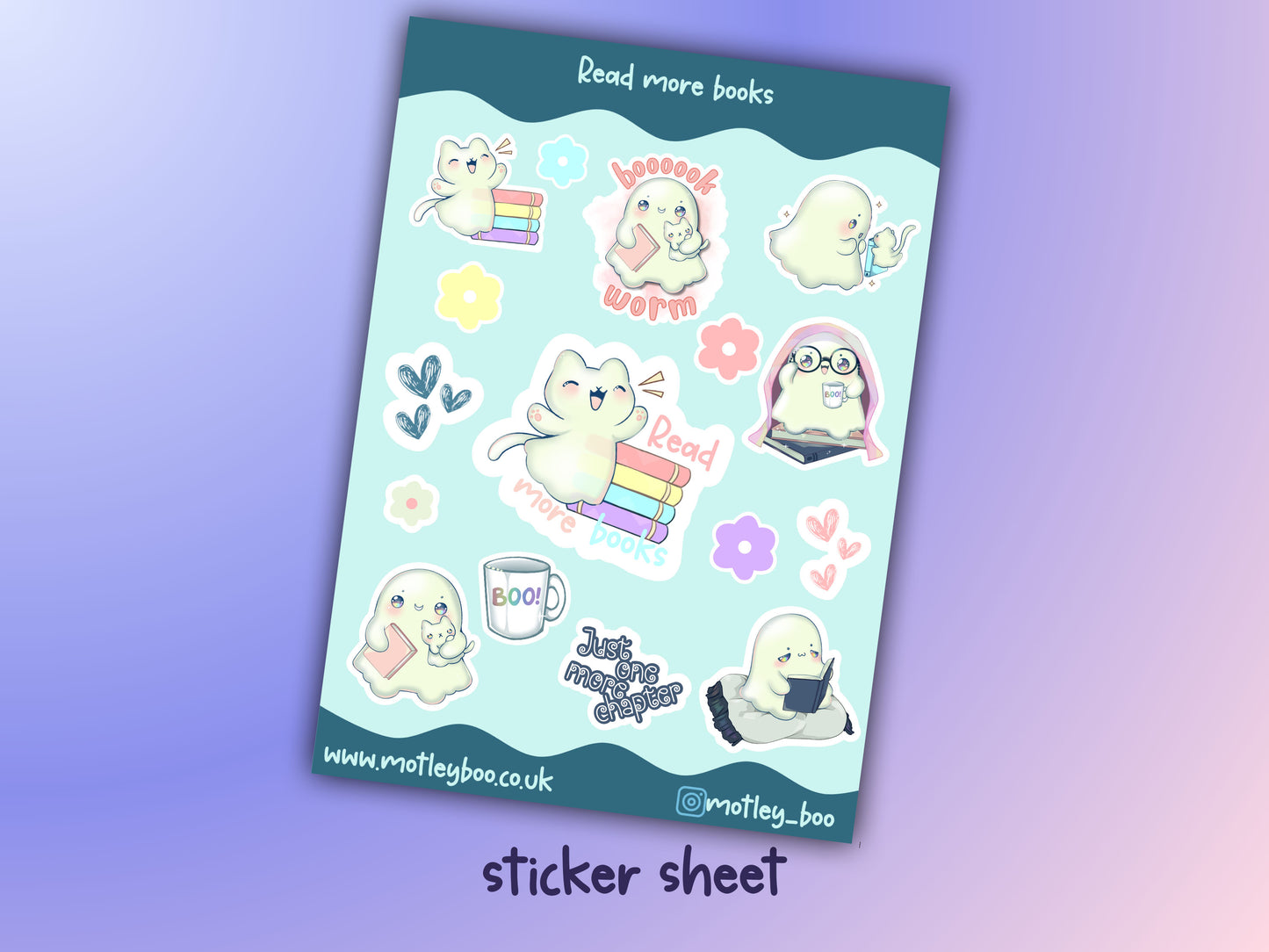 read more books sticker sheet