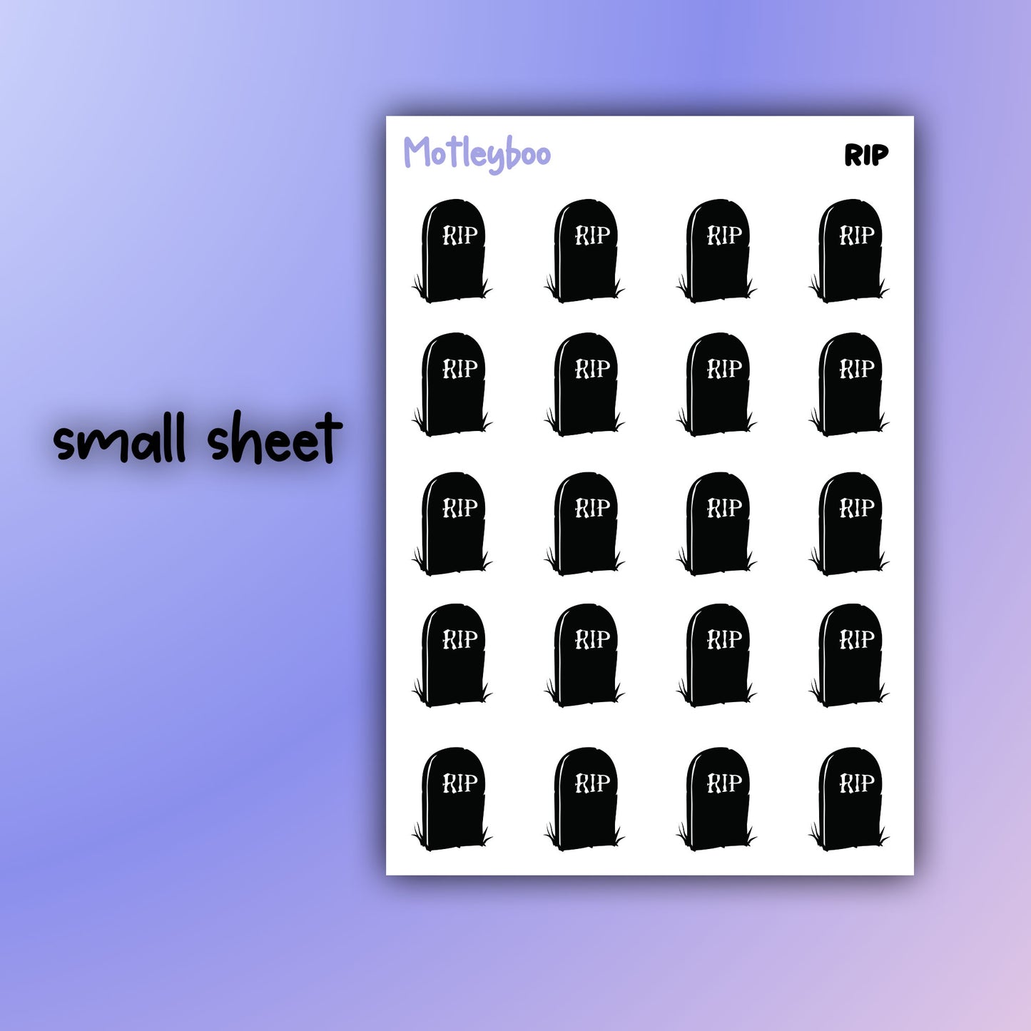 planner stickers, vertical planner, deco stickers, weekly planner, goth stickers, grave stickers, graveyard stickers, spooky stickers