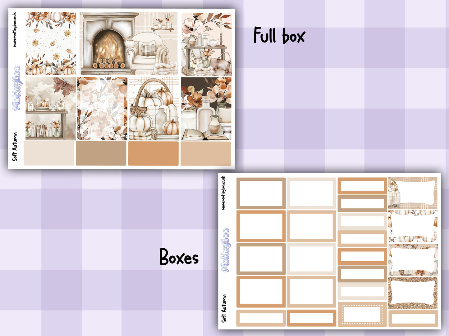 Autumnal weekly planner sticker kit for vertical planners, gifts for halloween season fall and Autumn, journaling and scrapbooking