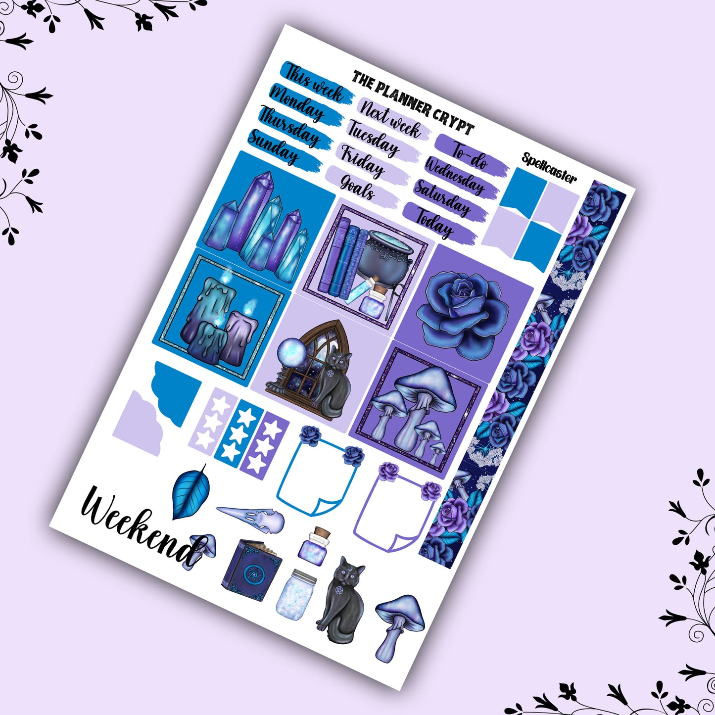 Spellcaster Hobonichi cousin planner sticker kit