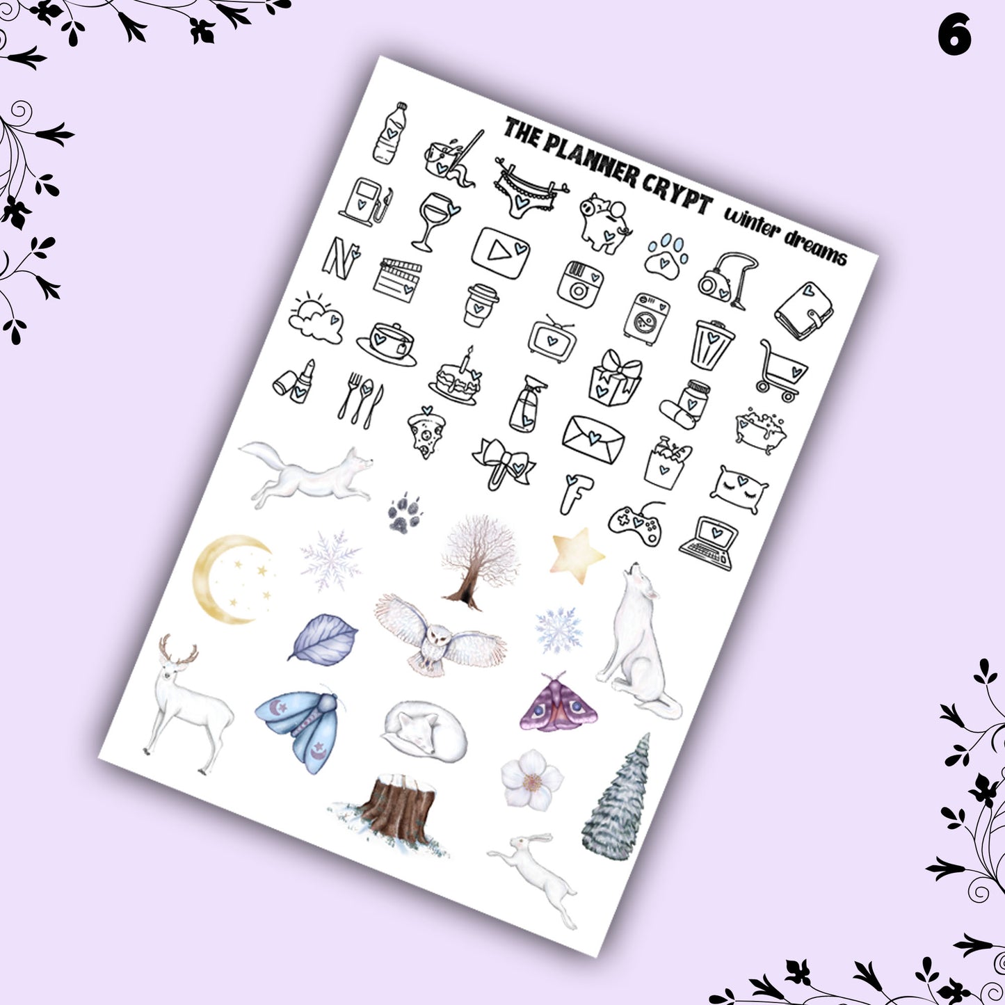 weekly planner stickers, planner kits, winter stickers, winter themed stickers, winter dreams