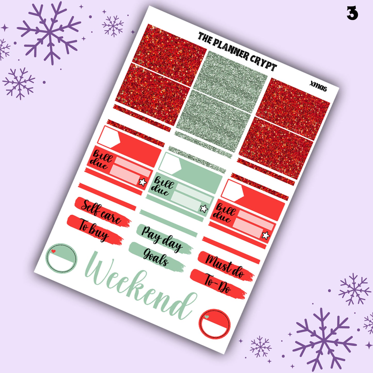 Rustic winter christmas weekly planner kit, winter stickers, christmas stickers, planner stickers