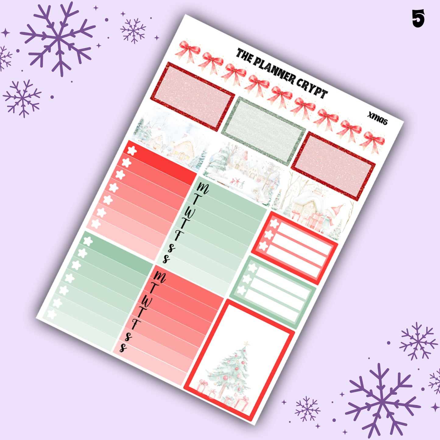 Rustic winter christmas weekly planner kit, winter stickers, christmas stickers, planner stickers