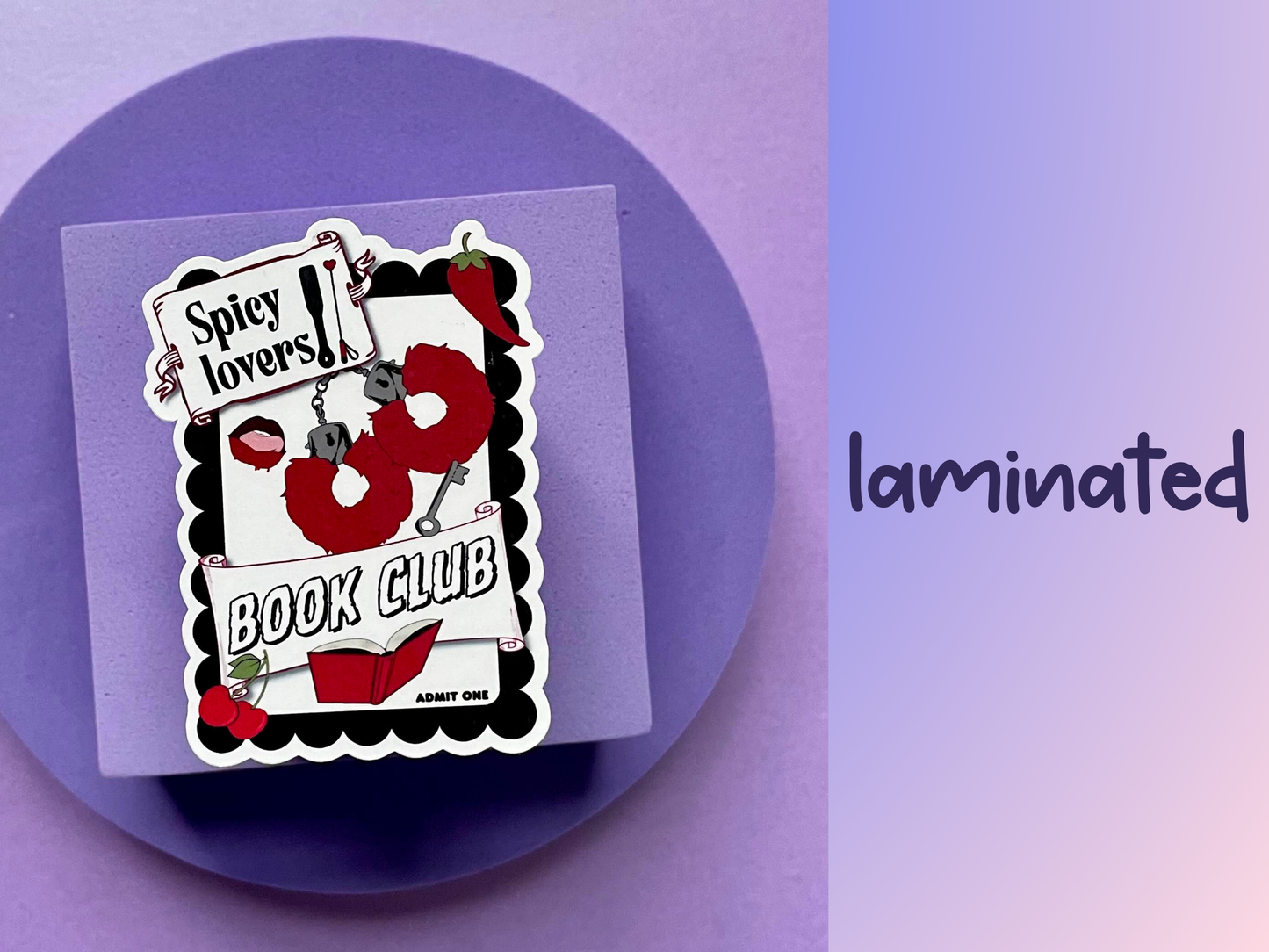spicy book lovers club die cut , kindle and laptop sticker, gifts for bookish spicy smut book lovers, vinyl and laminated, journaling