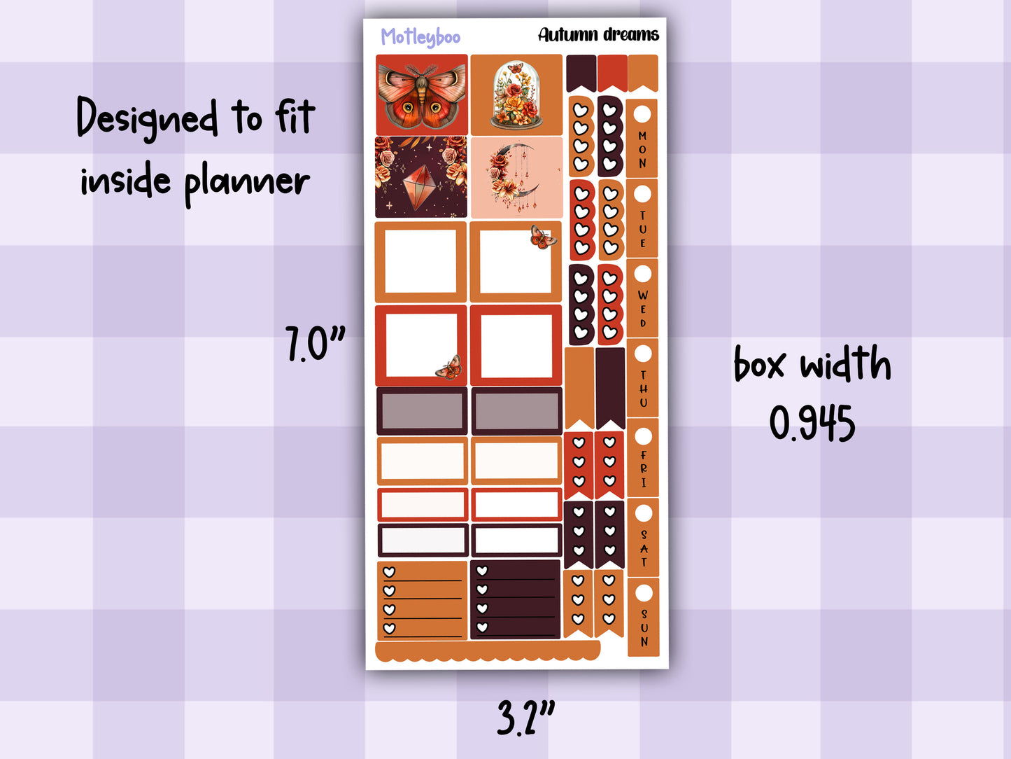 Hobonichi weeks, sticker kit, hobonichi planner, autumn stickers, planner stickers