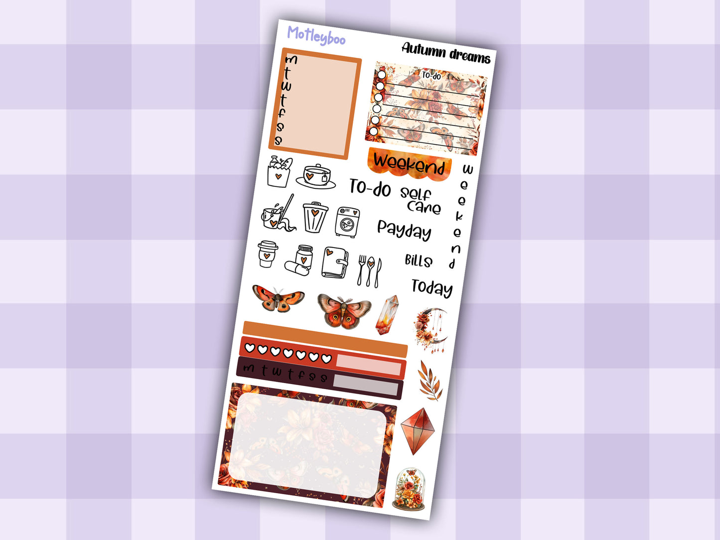 Hobonichi weeks, sticker kit, hobonichi planner, autumn stickers, planner stickers