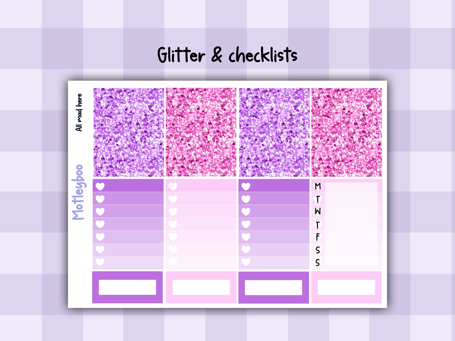 Alice in wonderland weekly vertical planner kit, functional stickers, All mad here