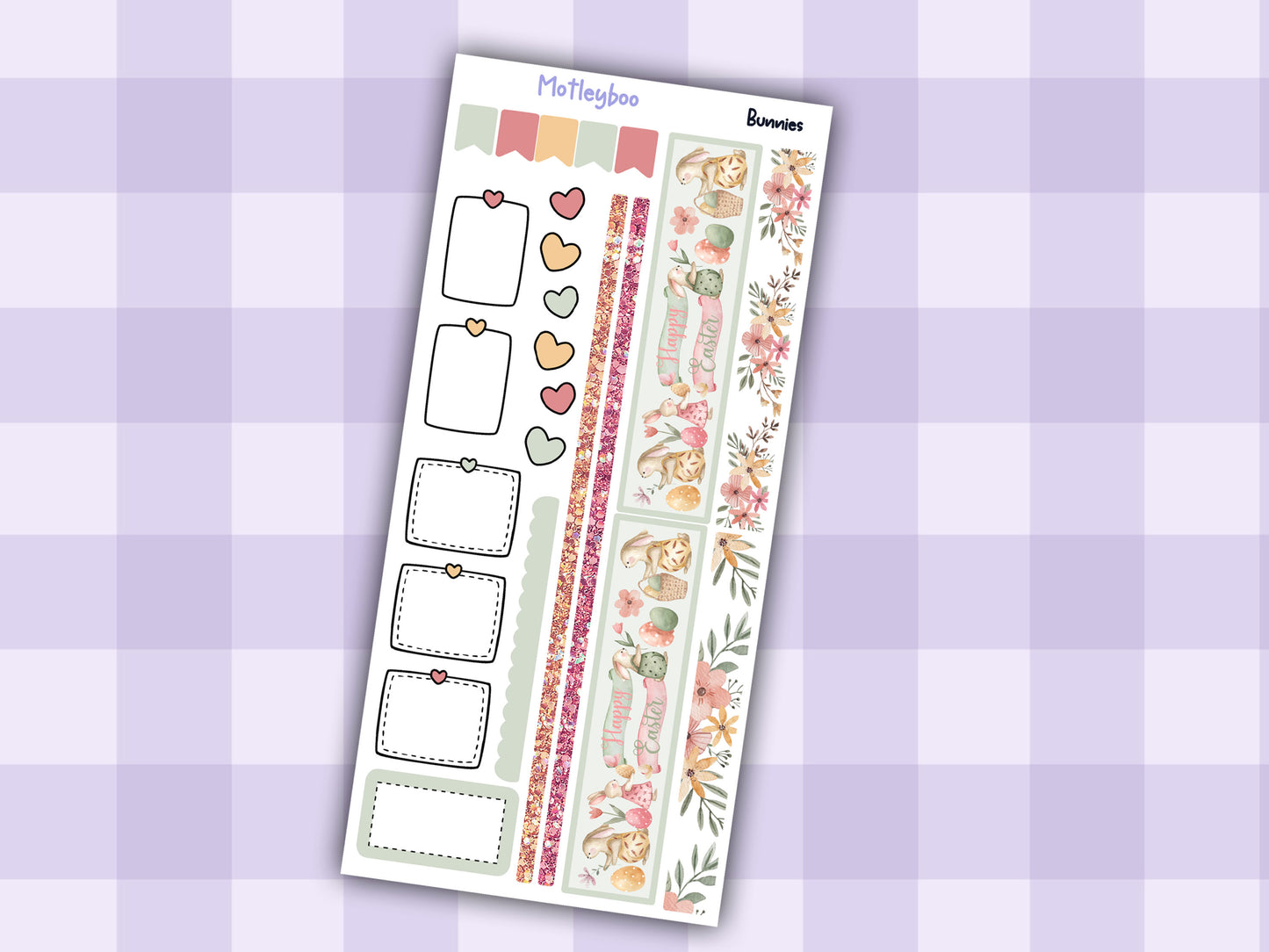 Easter hobonichi weeks, sticker kit, hobonichi planner, easter stickers sticker, bunnies