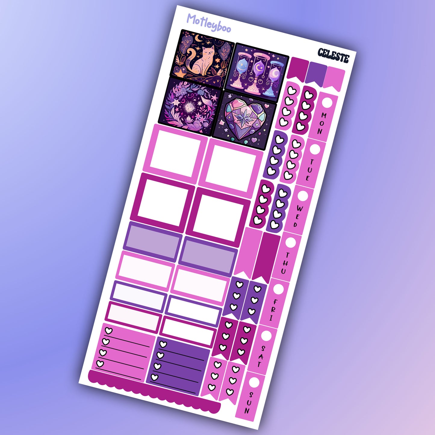 Hobonichi weeks, sticker kit, hobonichi planner, celestial stickers, witchy planner, hobonichi functional stickers, planner stickers, stars