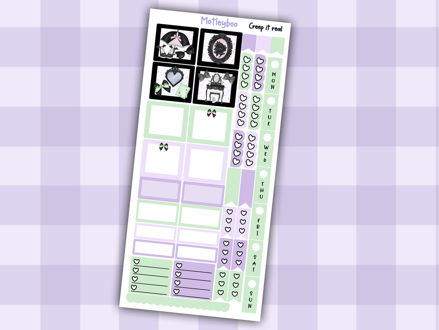 Hobonichi weeks weekly planner sticker kit, spooky planner stickers, Creep it real