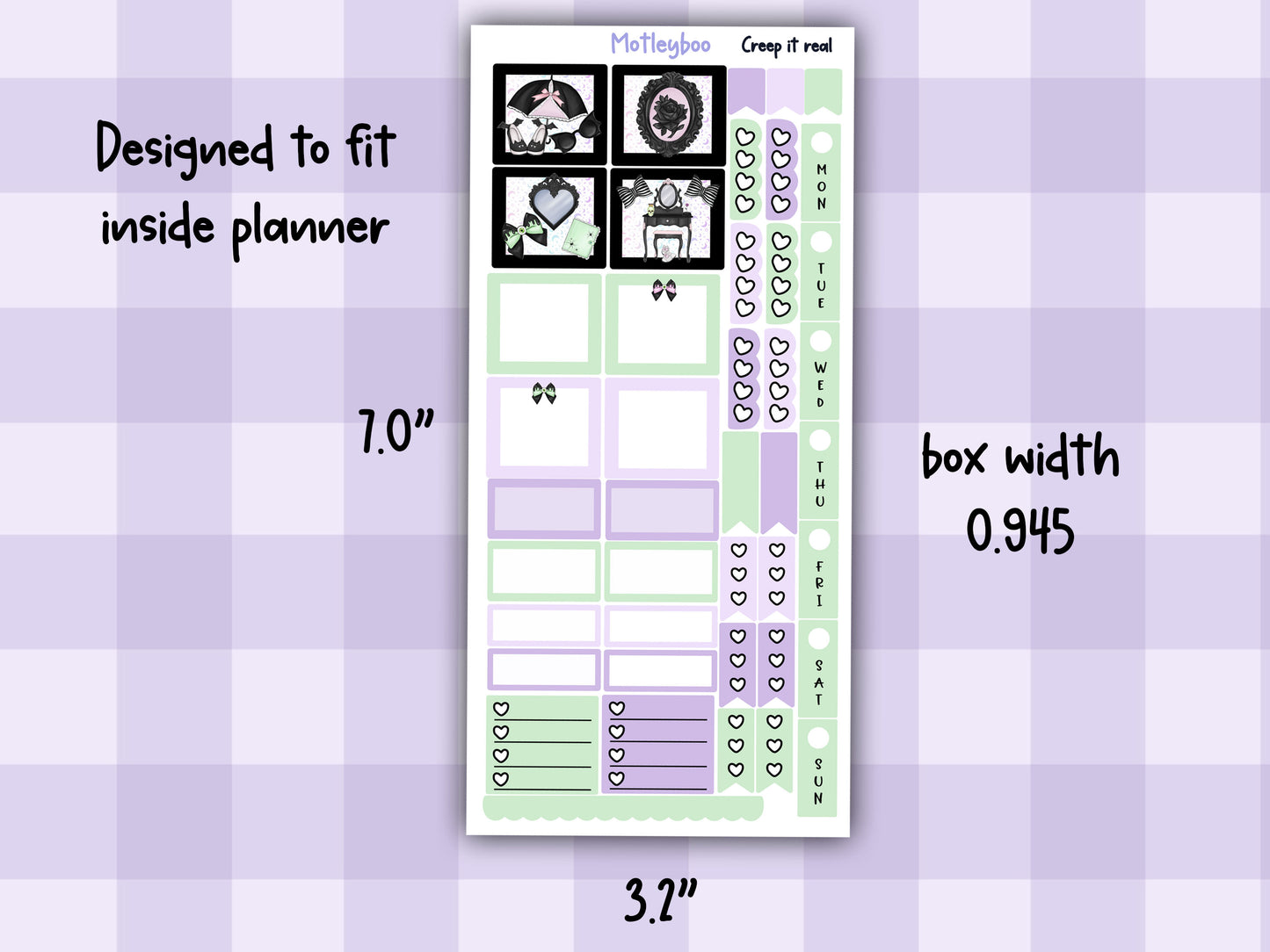 Hobonichi weeks weekly planner sticker kit, spooky planner stickers, Creep it real