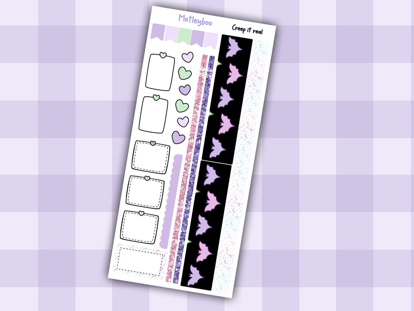 Hobonichi weeks weekly planner sticker kit, spooky planner stickers, Creep it real
