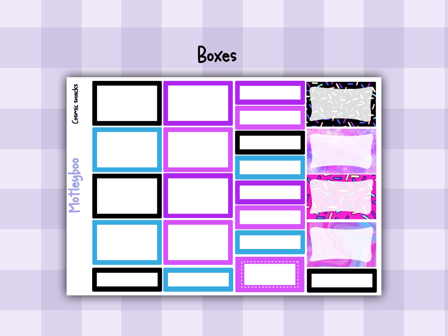Weekly planner sticker kit, sc-fi alien vibes, bright and colourful functional stickers, Cosmic snacks