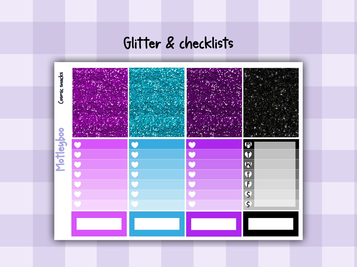 Weekly planner sticker kit, sc-fi alien vibes, bright and colourful functional stickers, Cosmic snacks